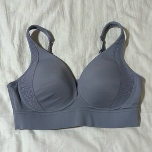 Jockey Forever Fit Molded Cup Soft Touch Lace Bra Grey Size Medium